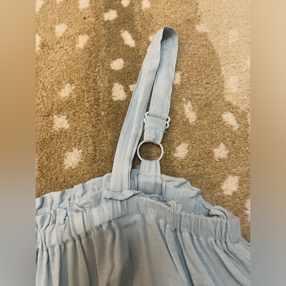 Mable light blue ruffle tank top women’s size large - Picture 4 of 7